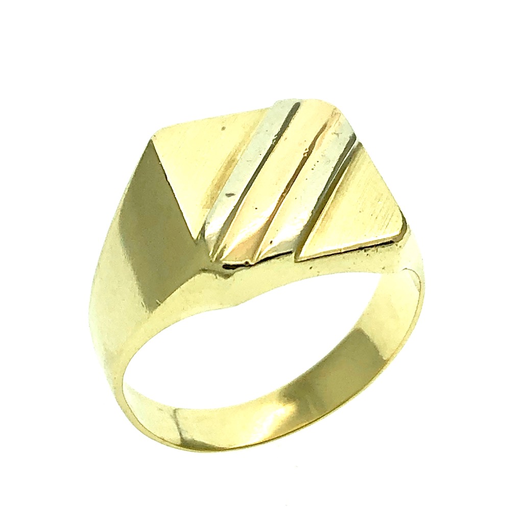 Diemer Gold Herenring Van 14 Kt Heren Sieraden voor voor Ringen Goud in het Metallic voor heren 