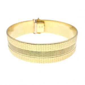 Vintage gouden brede gladde armband