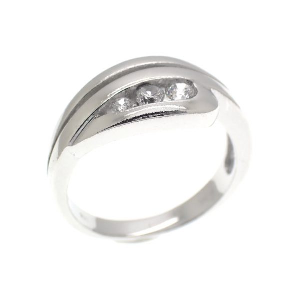 zilveren ring met zirconia