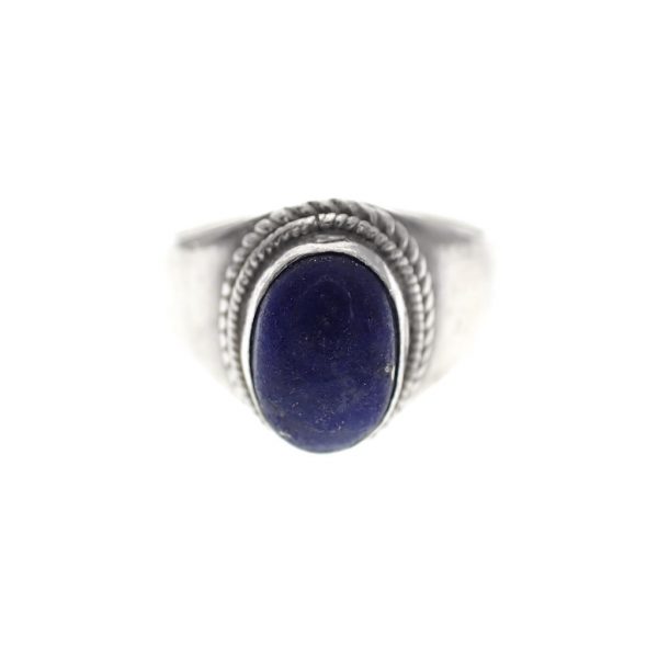zilveren bohemian ring lapis lazuli