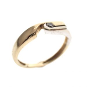 bicolor gouden ring diamant