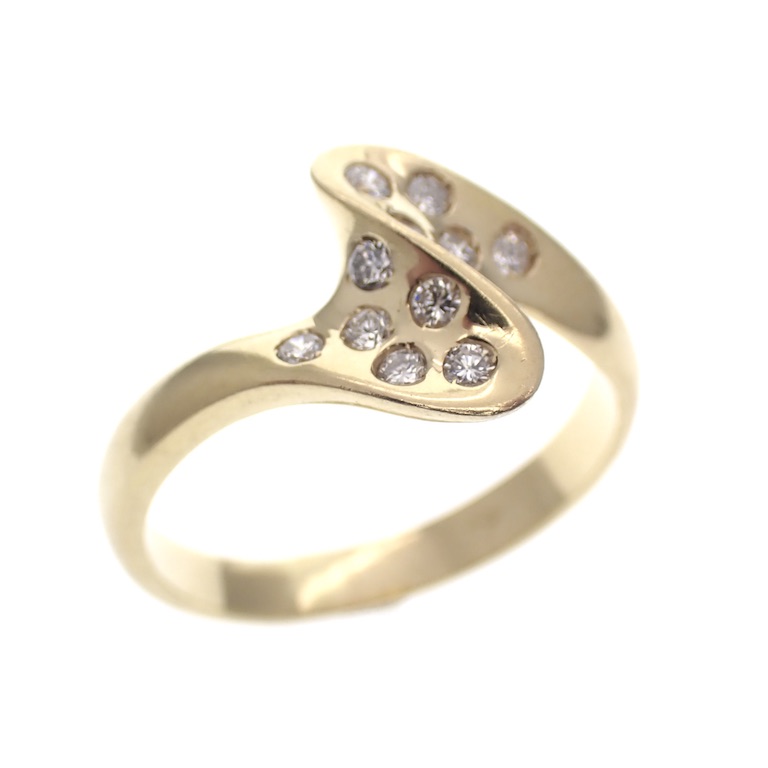 Slang heden behandeling 18 K. Gouden ring met diamanten | 0,30 ct. - Juweelwinkel.nl