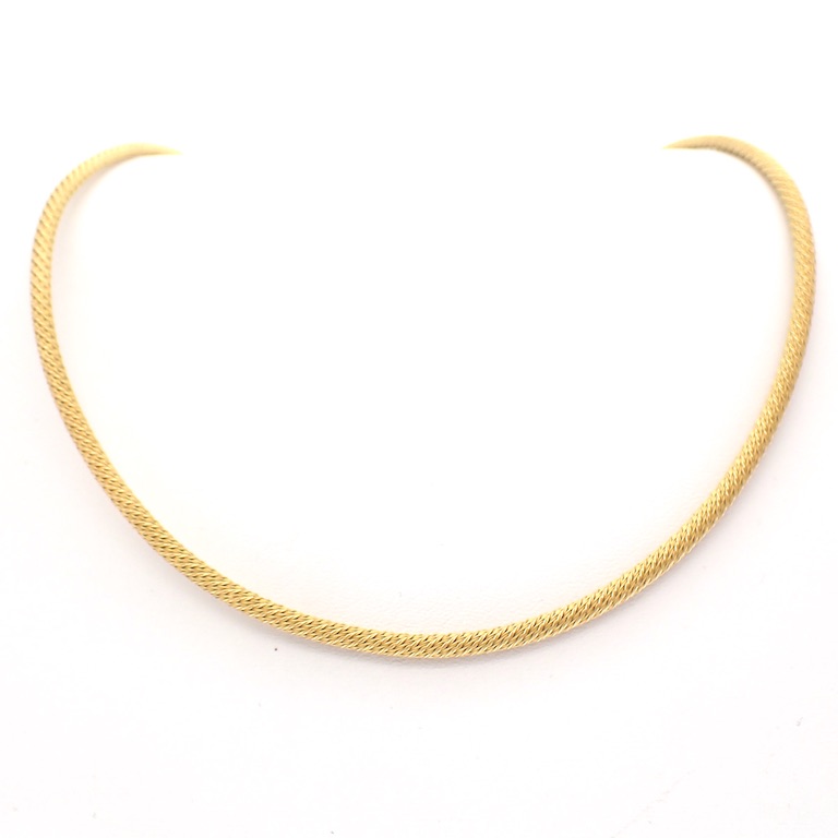 18 K. Gouden kabel collier | cm -