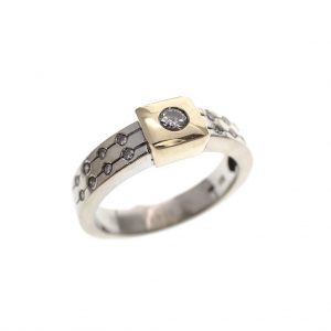 gouden design ring met diamant