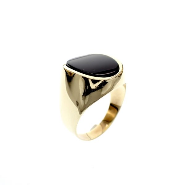 gouden ring met onyx