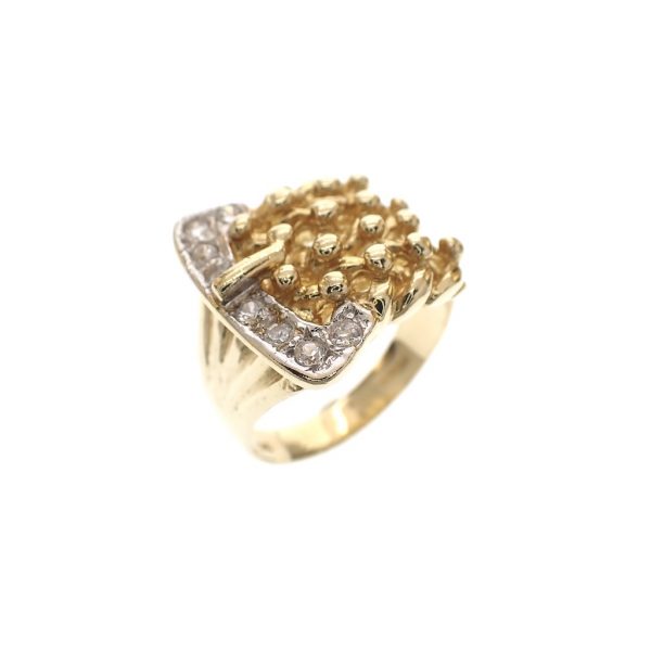 14 karaat gouden ring met zirconia | Riem