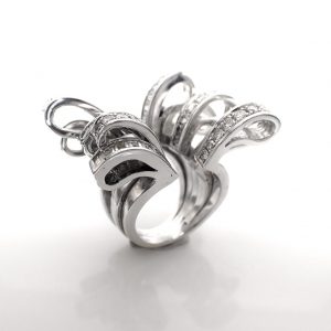 witgouden cocktail ring