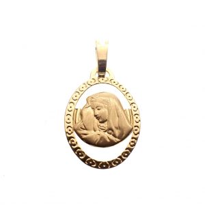 golden pendant mother Mary