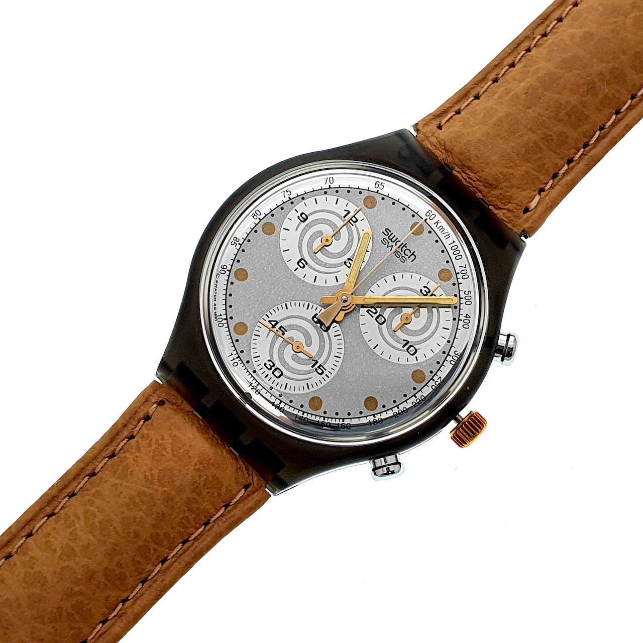 dief Rondlopen Zeeman Swatch Sirio; Chronograaf horloge | SCM101 - Juweelwinkel