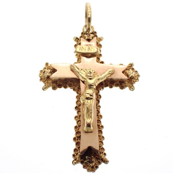 antiek gouden kruis