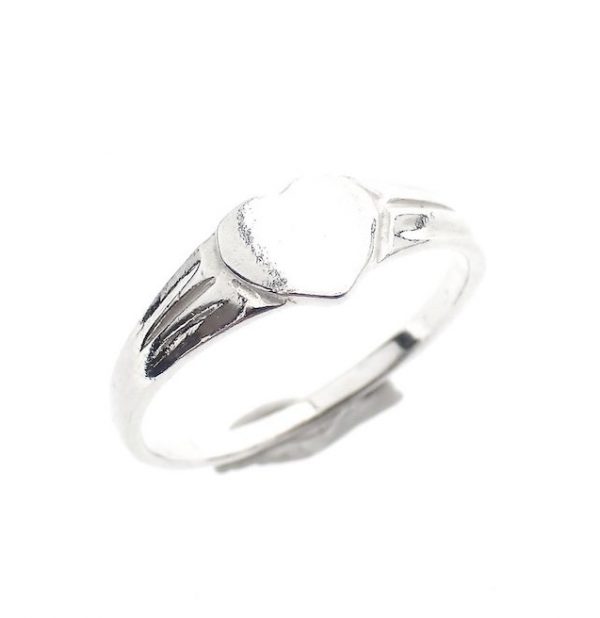 zilveren ring met hartje