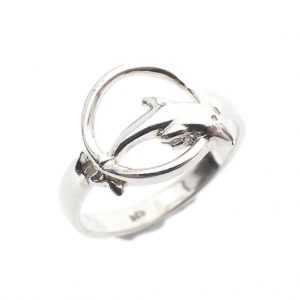 zilveren ring met dolfijn