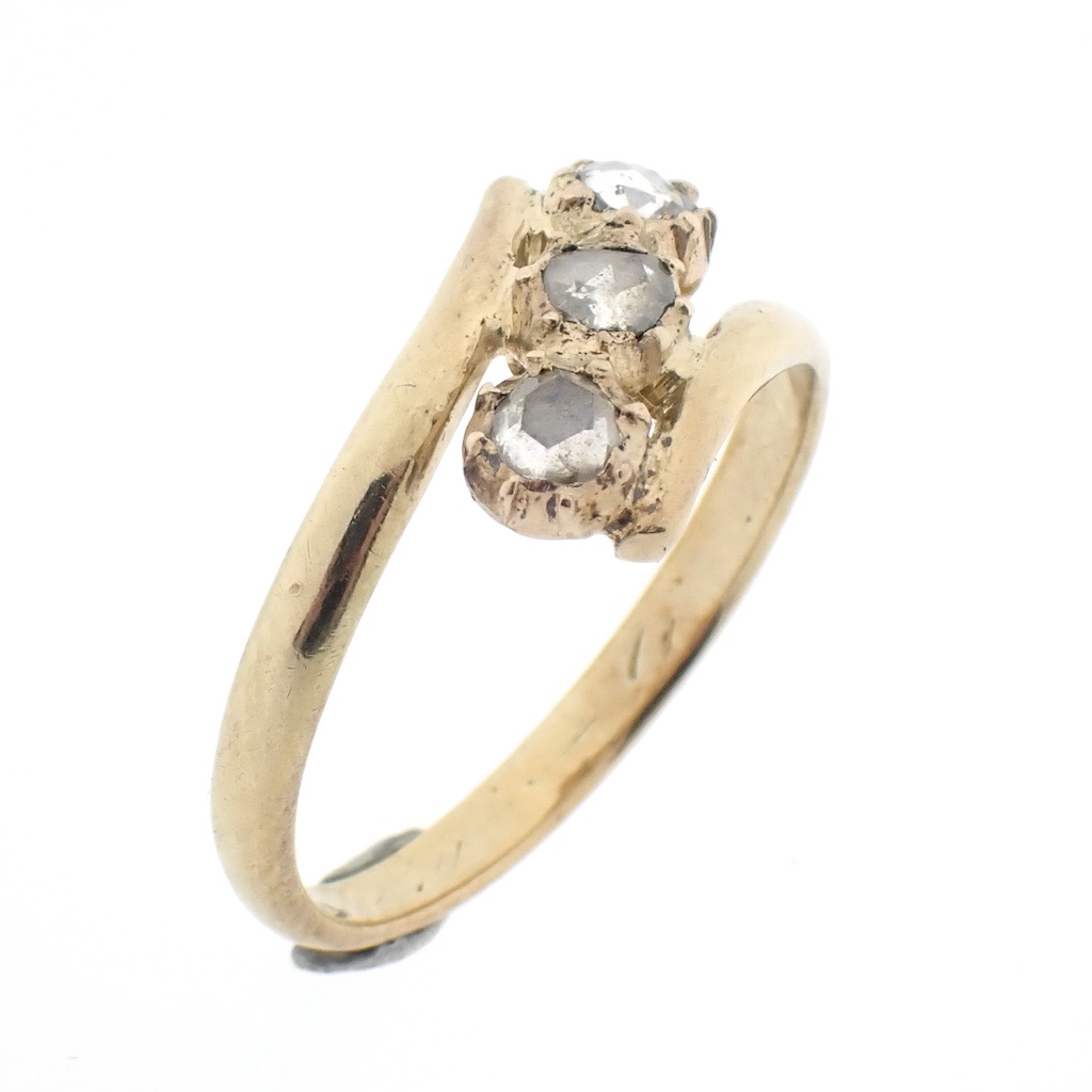 Convergeren Schande Jongleren Gouden ring met roos geslepen diamanten | ca. 0,20 ct. - Juweelwinkel.nl