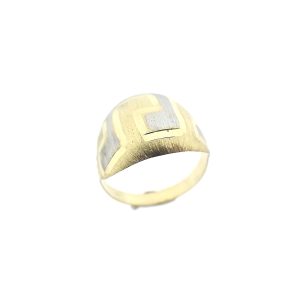 Bicolor gouden dames ring