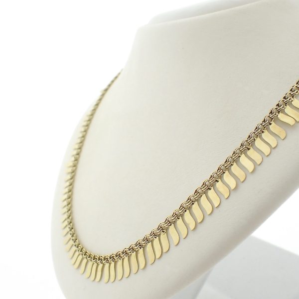 Gouden dames collier | 42 cm