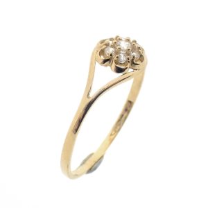 Sieraden Ringen Stapelbare ringen Cluster Ring Gouden Ring 14K Massief Goud Handgemaakte Diamanten Ring Sierlijke Diamanten Ring Stapelen Ringen 