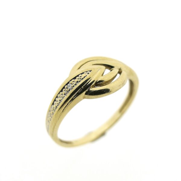 14 karaat gouden dames ring met diamant