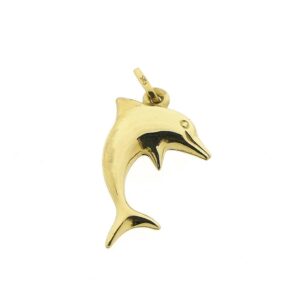14 karaat gouden hanger van een dolfijn