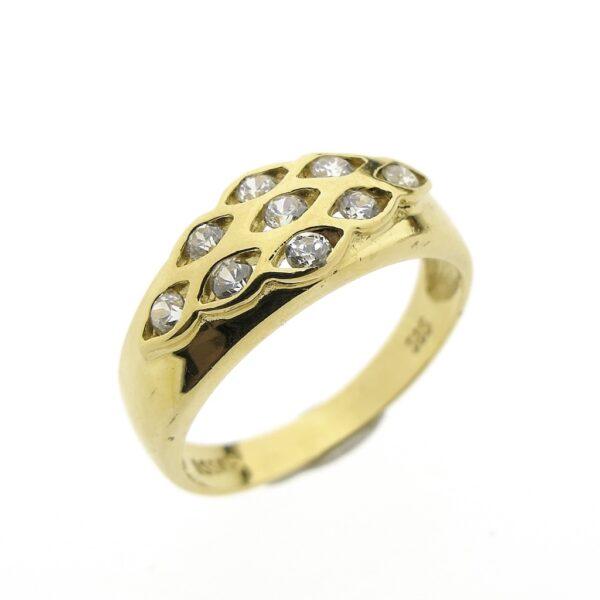 14 karaat gouden ring met zirconia