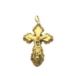 14 karaat gouden hanger van een kruis met corpus