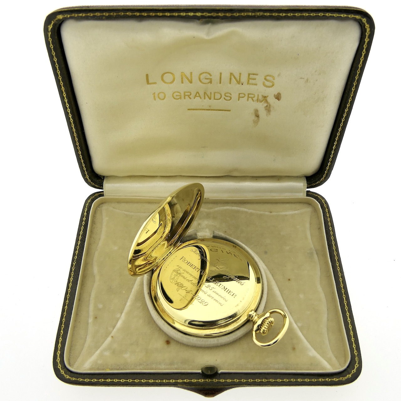 Longines 10 Grand Prix Antiek 18k. gouden zakhorloge