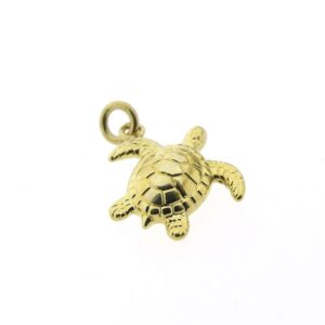14 karaat gouden hanger van een zeeschildpad