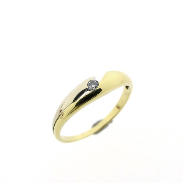 bicolor gouden dames ring diamant