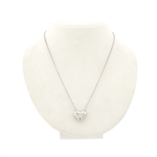 platina witgouden Tiffany & co. etoile ketting met hart hanger en diamant
