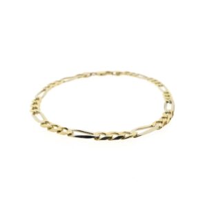 14 karaat gouden figaro schakel armband voor heren