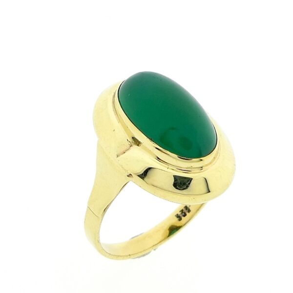 gouden ring groene agaat