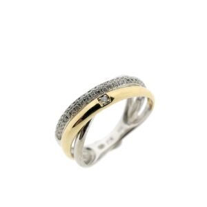 bicolor gouden dames ring