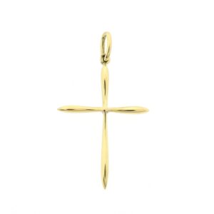 14 karaat geelgouden hanger van een kruis