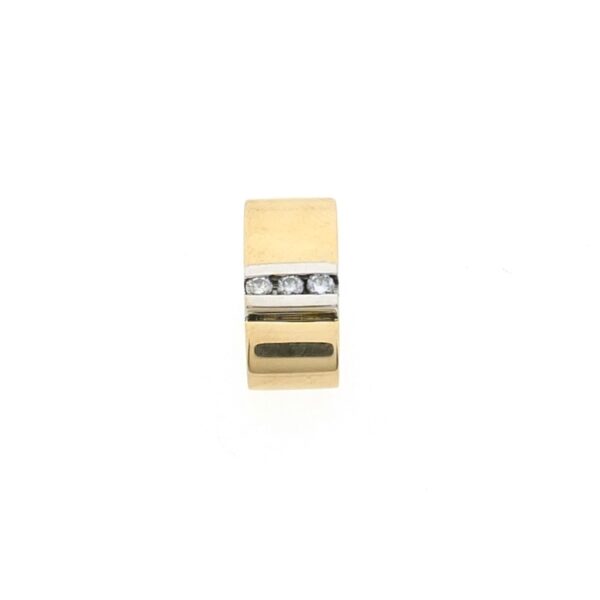 gouden minimalistische hanger met totaal 0,10 ct. diamanten