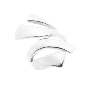 Zilveren ring met fantasie design