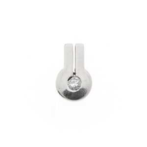 14 karaat witgouden minimalistische hanger met 0,07 ct. diamant