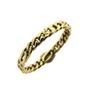 14 karaat gouden figaro schakel ring