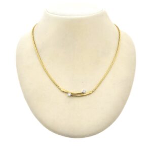 gouden dames collier met diamant