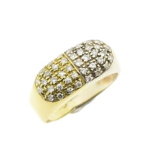 18 karaat bicolor gouden ring met diamant