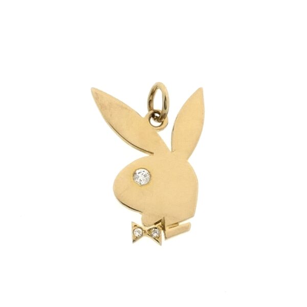 8 karaat hanger van een playboy bunny met zirconia