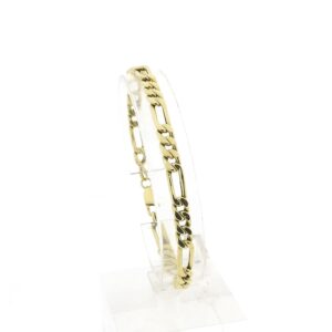 14 karaat gouden figaro schakel armband