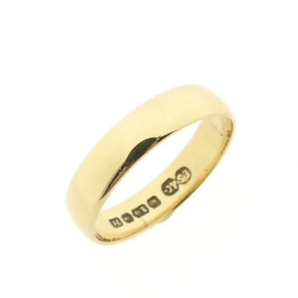 18 karaat gladde gouden ring