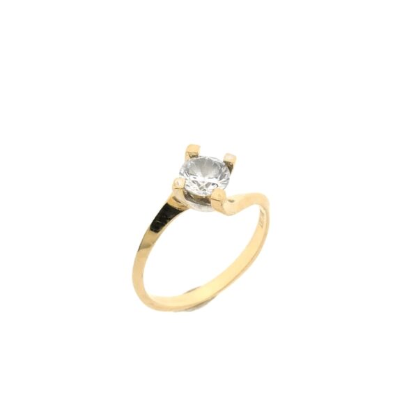 gouden ring met grote zirconia steen