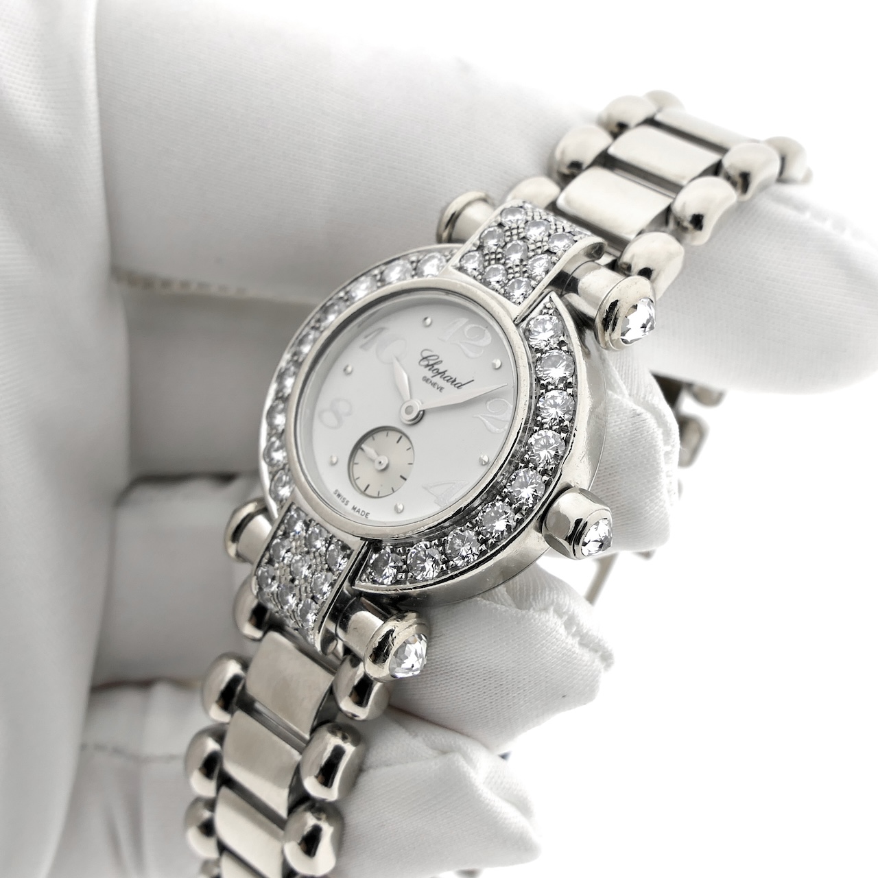 Chopard Imperiale 4156 Exclusief 18k. Witgouden dames horloge met diamanten