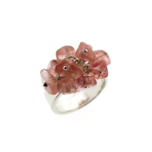 zilveren ring rozenkwarts