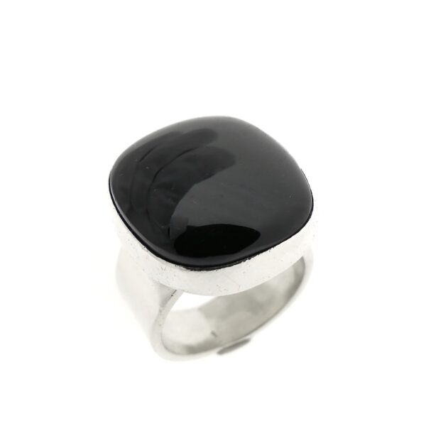 zilveren robuuste dames ring