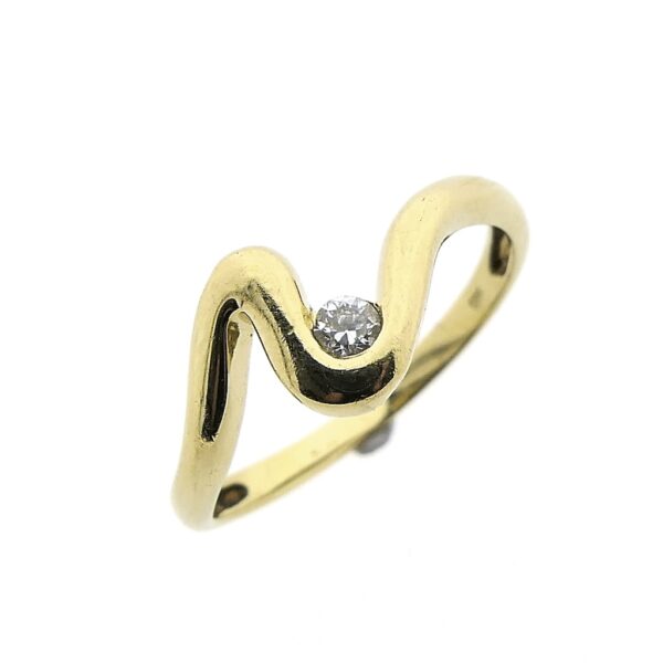 14 karaat gouden ring met zirconia