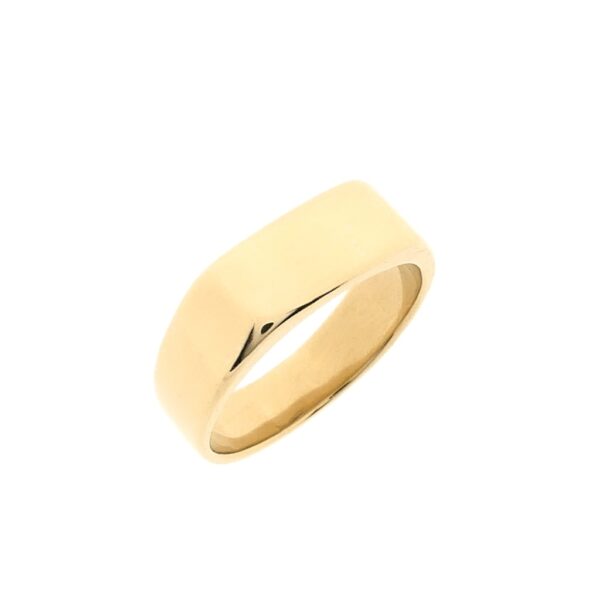 14 karaat brede gouden ring