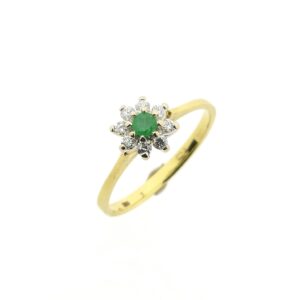 gouden dames ring met smaragd