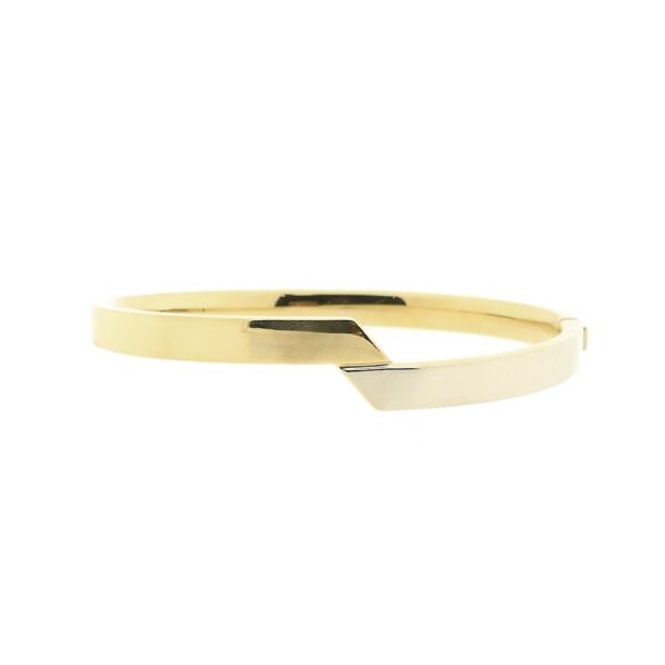 14 karaat bicolor gouden slavenarmband | Ø 60 mm