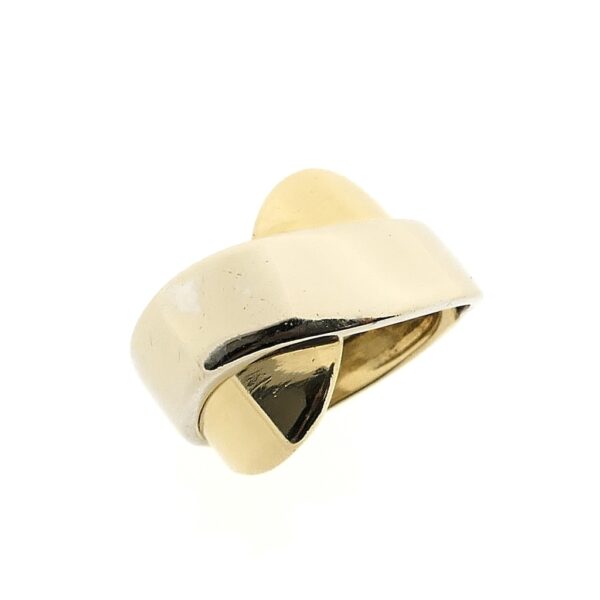 14 karaat bicolor gouden fantasie ring